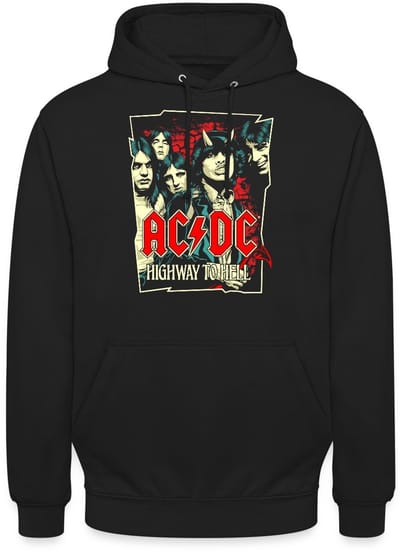 AC/DC Logo En Band Highway To Hell Album Hoodie Unisex