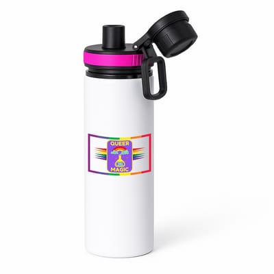 Hacebo® - LGBTQ cadeau - waterfles met draaidop roze - Lgbt - Queer - LGBTQ cadeau - met opdruk - lgbt - Pride month - lgbtq vlag - gay pride - met tekst - opdruk - leuke pride spullen - verjaardag - cadeau - gift - water fles - 850ML