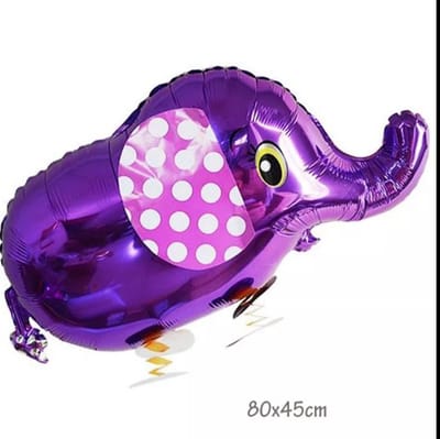 wandelende ballon paarse olifant, airwalker olifant kindercrea