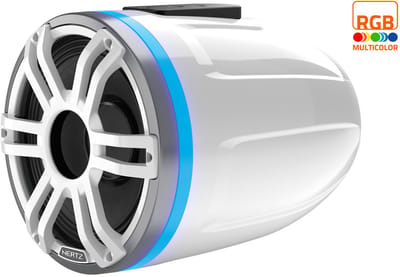 Hertz HTX 8H S-FL-SW - 8" witte Marine Tower Sport Speaker RGB LED 400 Watt