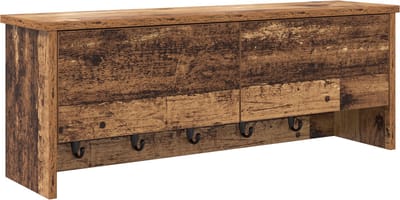 vidaXL - Wandgemonteerde - kapstok - Muurmontage - Oudhout - 80 - x - 20 - x - 30 - cm