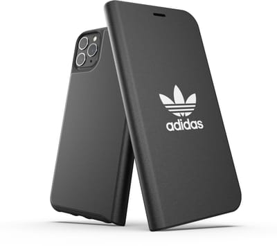 adidas Originals kunststof booklet hoesje voor iPhone 11 Pro Max - zwart met wit
