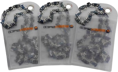 Zaagketting Set - Kettingen Kettingzaag - Hout Zagen - Gebrazed Carbide Tand - 3 stuks .325" 1.6mm 56 TG - Silver