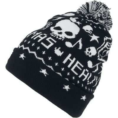 EMP Special Collection Beanie - Xmas muts - voor Vrouwen - zwart-wit