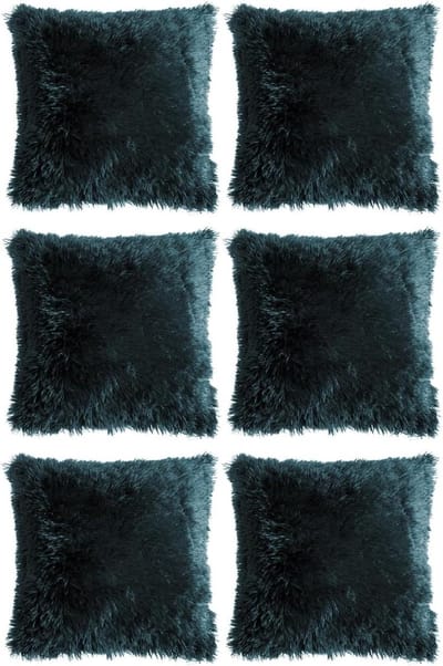 Sofa Kussenset - Decoratiekussens Bank - Woonkamer Aankleden - 6 Delige Set - 50 x 50 cm - Groen Zwart