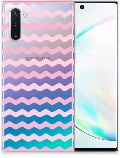 Samsung Galaxy Note 10 TPU bumper Waves Roze