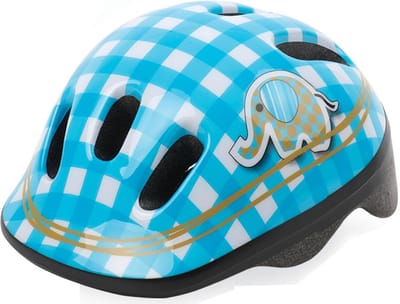 Kinderfietshelm - Babyhelm - Veilig Fietsen - Verstelbare banden - 44-48 cm - Blauw Wit