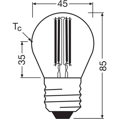 Osram E27 LED Lamp | 2.2W 2700K 220V/240V 827 470Lm | 330°