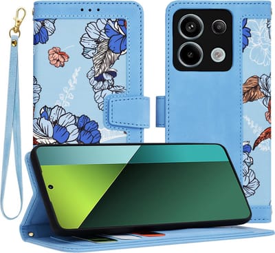 Hoesje geschikt voor Xiaomi Redmi Note 13 Pro 5G / Xiaomi Poco X6 - Techsuit FlipCraft Book Wallet Case met koord - Vibrant Blue