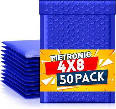 Gewatteerde Enveloppen - Verzendzakken - Veilig Verzenden - Zelfdichtend - 4x8 Inch - Blauw