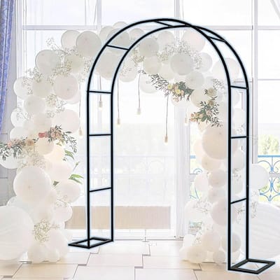 Metalen Tuinboog - Bruiloft Prieel - Decoratie Tuin - Verstevigd Ijzer - 350x220x25cm - Rosé