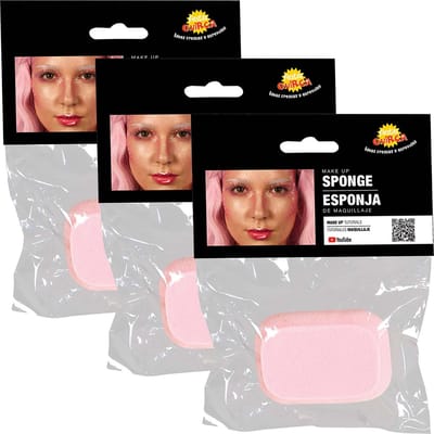 Fiestas Guirca Verkleed make-up schmink sponsje - 3x - kinderen en volwassenen - Halloween/carnaval