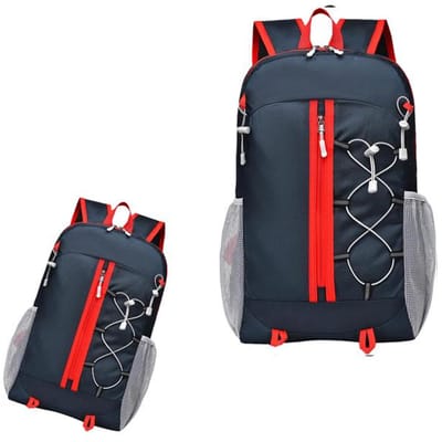 KZQ Wandelrugzak - Opvouwbare, lichtgewicht, waterdichte rugzak - Compact ontwerp met voldoende ruimte - Ideaal voor fietsen, wandelen, kamperen en trektochten - Afmetingen: 31 x 18 x 45 cm - Donkerblauw