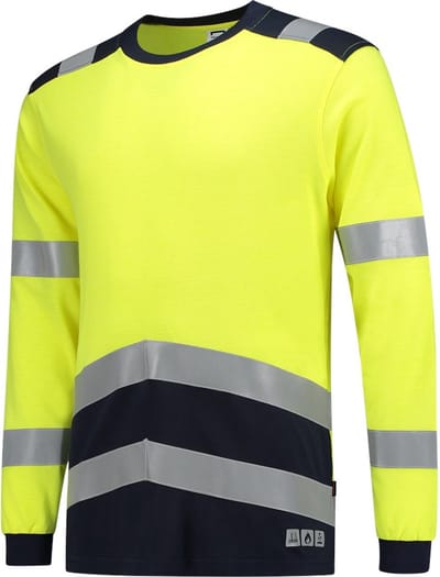 Tricorp 103003 T-Shirt Multinorm Bicolor - Fluo Geel/Inkt - 3XL