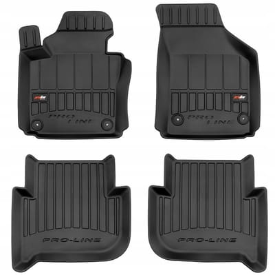 Frogum 3D Rubberen Vloermatten Set – Geschikt voor VOLKSWAGEN Touran I 2003-2010 – 4-delig – TPE Premium Kwaliteit – Extra Hoge Rand 6 cm – Geurloos – Zwart