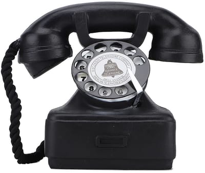 Dailygoods- Vaste Telefoon Vintage Stijl - Retro Telefoon - Decoratie Kantoor - Bureaudecoratie - Hoogwaardige Hars - Duurzaam en Veilig