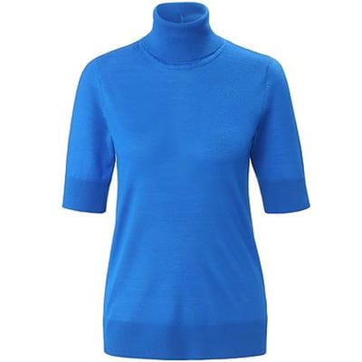 Coltrui 100% scheerwol korte mouwen Van Peter Hahn blauw