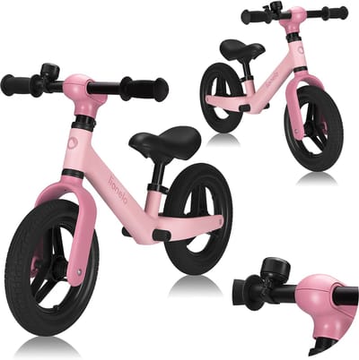 Lionelo Toni Loopfiets – Vanaf 18 mnd – Tot 30 kg – Lichtgewicht 2,3 kg – Verstelbaar Zadel & Stuur – PU Wielen – Voetsteun – ABEC-7 Lagers – Stuurbegrenzing 120° – Ergonomisch – EN 71-1 Gecertificeerd