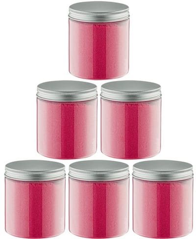 Scrubzout Fruity melon - 300 gram - Pot met aluminium deksel - set van 6 stuks - Hydraterende Lichaamsscrub