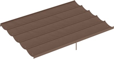 3,5x2,6m Uitschuifbaar Techno-doek voor pergola met 4x3 schoonmaakdoek en 10 Café-afvoergaten