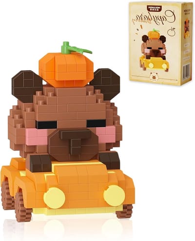 Niedliches Capybara Brot Backen Mini Bauspielzeug met Schattige Dieren en Bouwstenen Set voor Kinderen en Creatieve Spelletjes