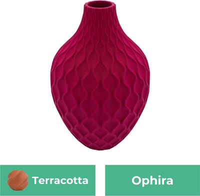 Ophira moderne vaas – Decoratieve vaas - Terracotta - 3d geprinte vaas – geschikt voor droogbloemen - 20CM