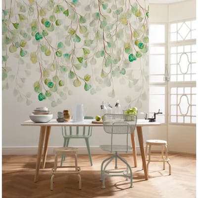 Fotobehang - Douche de Feuilles 300x250cm - Vliesbehang