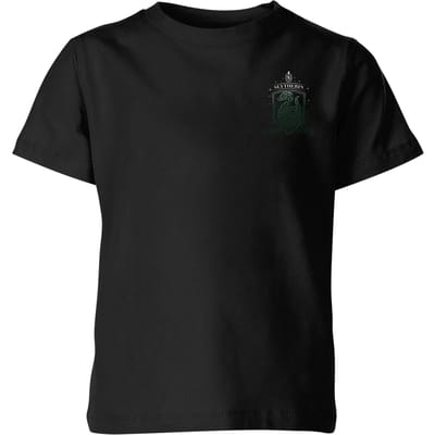 Harry Potter Ombré Slytherin Sigil Kids' T-Shirt - Black - 98/104 (3-4 jaar) - Zwart