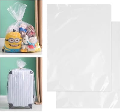 Set van 2 Extra Grote Transparante Opbergzakken 100 x 150 cm, Herbruikbare Verhuiszakken voor Kleding, Meubels en Seizoensopslag, Stofdicht en Ruimtebesparend