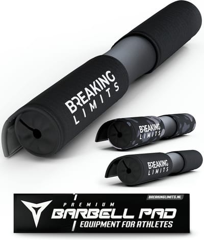 Breaking Limits Barbell Pad – Voor Squat & Hip Thrust – Nekbeschermer voor Halterstang –  Squat Pad/Kussen – Zwart