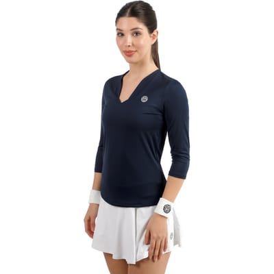 BIDI BADU Crew 2.0 V-Neck Longsleeve Dames-donkerblauw