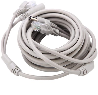 Dailygoody - RJ45 + DC Ethernet CCTV Kabel voor IP Camera's en NVR Systemen - 10Mbps/100Mbps - Verkrijgbaar in 5M/10M/15M/20M