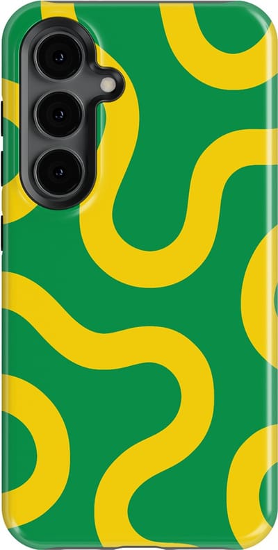 DripCase Motion Flow Tough Hoesje Samsung Galaxy S24 | Backcover met Mag | Trendy Design | Valbescherming | Reggae Flow