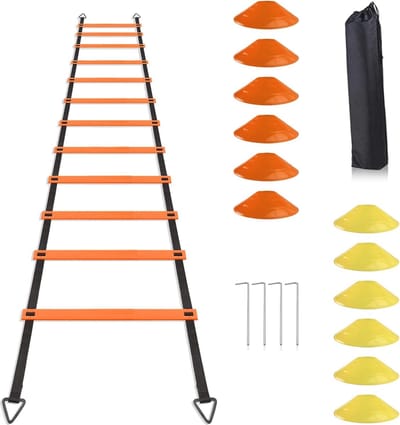 Agility Ladder voor Voetbal training - Snelheid en Beheersing Oefeningen voor Kinderen en Volwassenen