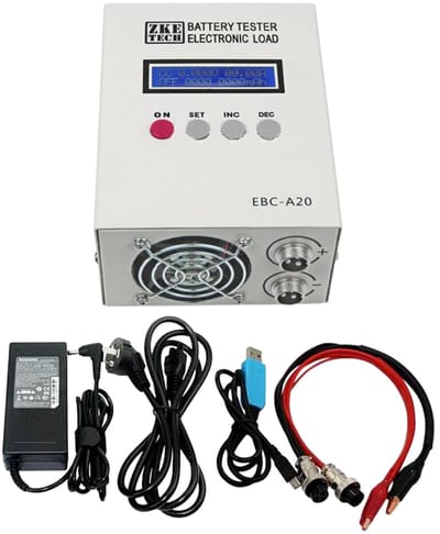 Aafinity Batterijen - Batterijtester - Batterij tester - 30V - Kan 4-draads testen - oplaad en ontlaadfuncties - met snoer en usb-kabel