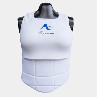 Arawaza karate bodyprotector dames | WKF | Wit (Maat: XS)