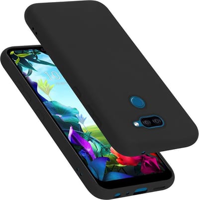 Cadorabo Hoesje geschikt voor LG K40S in LIQUID ZWART - Beschermhoes gemaakt van flexibel TPU silicone Case Cover