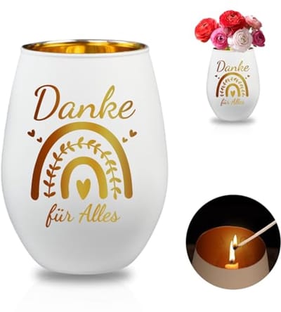 Gepersonaliseerd Windlicht Geurkaars - Bedankje voor Vrouwen, Moeder, Vriendin en Collega