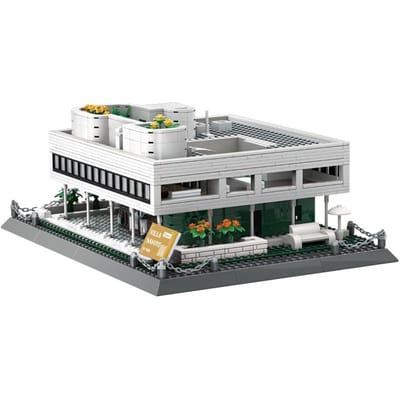 1226 STUKS Villa Savoye Parijs Frankrijk Architectuur Bouwstenen Kleine Deeltjes Assemblage Speelgoed Voor Jongens Cadeaus gray