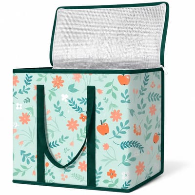 BOTC Koeltas 40 liter - geïsoleerde herbruikbare Boodschappentassen - 40*25*40cm - Opvouwbare - Extra sterke, grote geïsoleerde Tas - 1 Stuk
