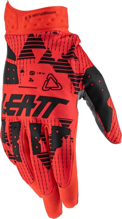 Leatt Moto 2.5 WindBlock Burn Rood Motorcross Handschoenen - Handschoen
