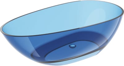 Mexen Glass denim vrijstaande transparante badkuip 170 x 85 , chromen afvoerplug - 58061708507