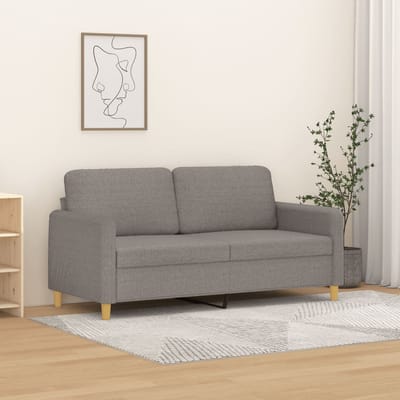 vidaXL - Tweezitsbank - 140 - cm - stof - taupe