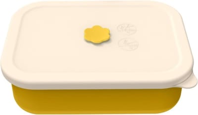 KZQ Magnetronbestendige siliconen lunchboxen, bentoboxen, vetarme lunchboxen, voedselbewaarcontainers - geel