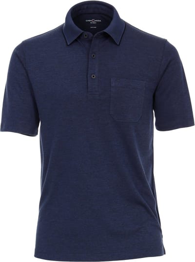 CASA MODA comfort fit poloshirt - marine blauw melange