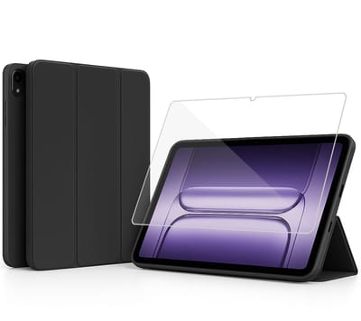 ChiGuard Hoesje & Screenprotector geschikt voor OnePlus Pad 3 Hoesje – Gehard Glas - Shock Proof Hoesje – Smart Cover - Zwart