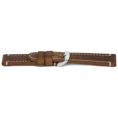 Horlogeband F420 Vintage Denver Camel bruin Leder 18x18 mm
