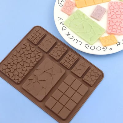 9 Holte Siliconen Mal Chocolade Plaat Diy Koekjes Wafelvorm Bakgereedschap