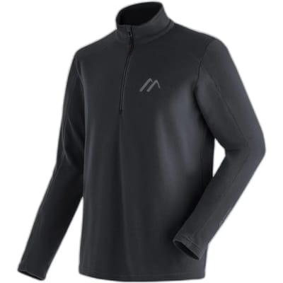 Maier Sports Dennis Fleece Met Halve Rits Zwart M-L Man