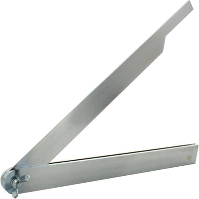 Stalen Buisklem 20 cm met Vleugelmoer - Verzinkt Staal